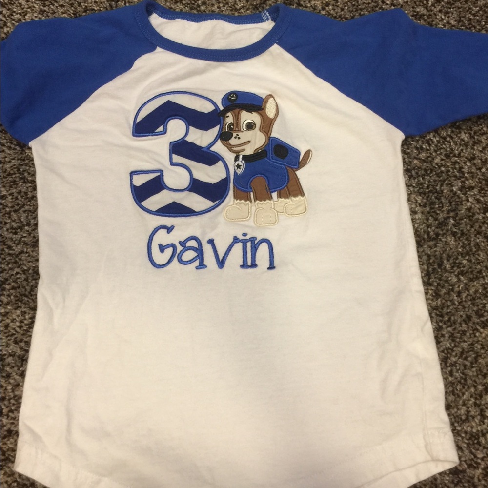 Custom order boys raglan t shirt